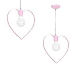 Lampa wisząca AMORE PINK 1xE27