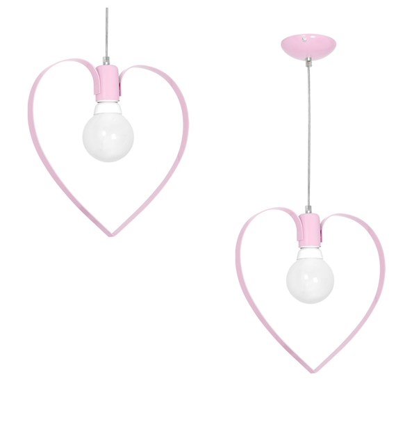 Lampa wisząca AMORE PINK 1xE27