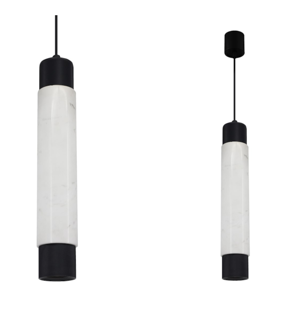 Lampa wisząca Marble Biały / Czarny 1xGU10