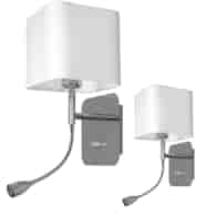 Kinkiet Napoli 1xE27 + 1W LED Biały / Chrome