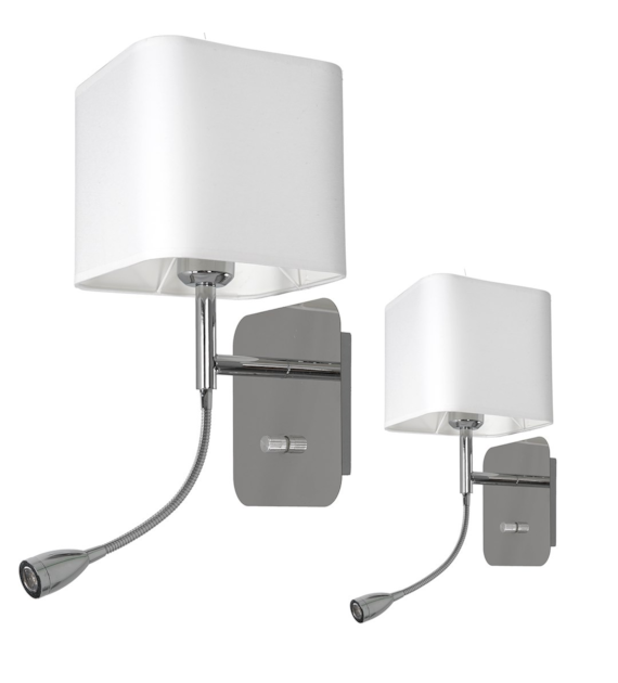 Kinkiet Napoli 1xE27 + 1W LED Biały / Chrome