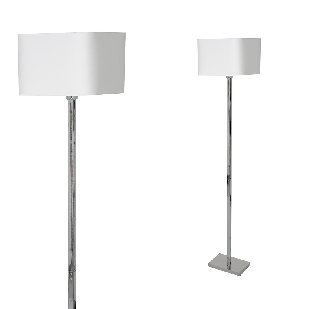 Lampa stojąca Napoli 1xE27 Biały / Chrom Milagro