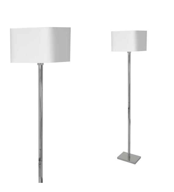Lampa stojąca Napoli 1xE27 Biały / Chrom