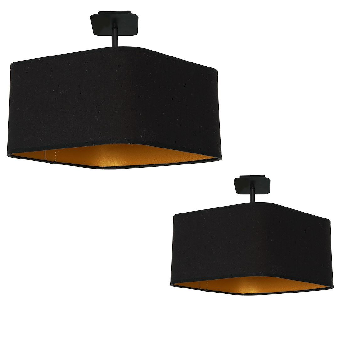 Lampa podsufitowa NAPOLI BLACK/GOLD 1xE27 Milagro