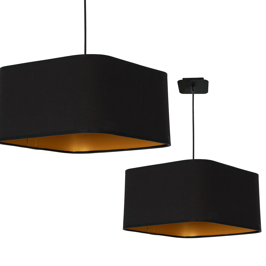 Lampa wisząca NAPOLI BLACK/GOLD 1xE27 Milagro