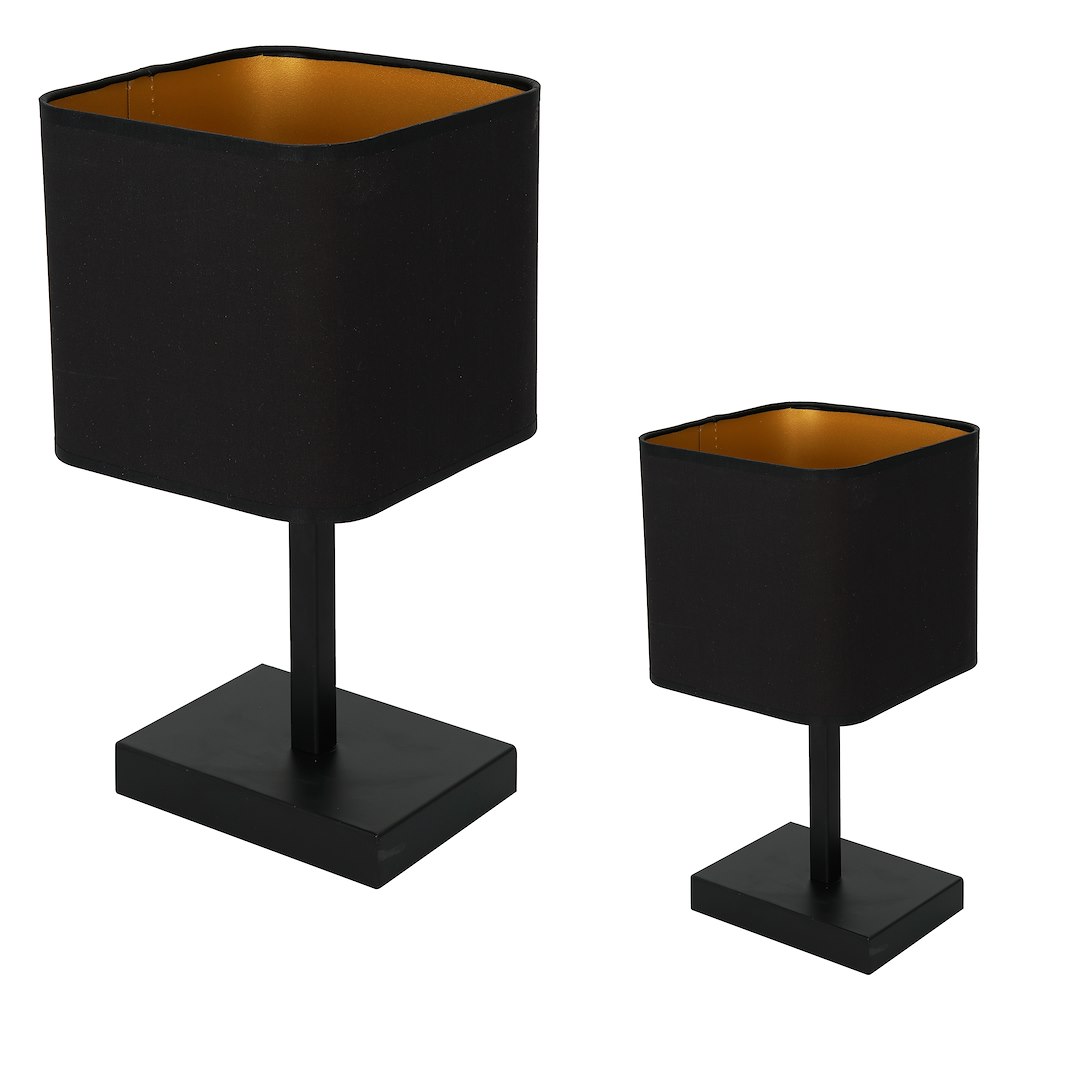 Lampka stołowa NAPOLI BLACK/GOLD 1xE27 Milagro