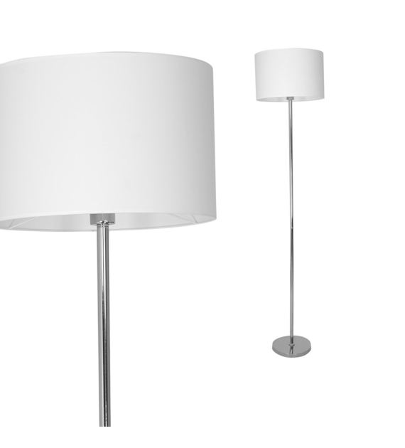 Lampa stojąca Casino 1xE27 Biały / Chrom