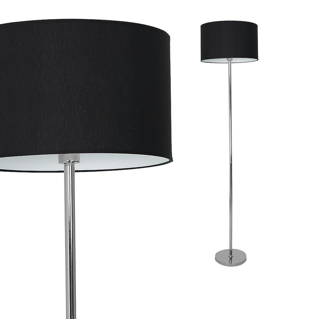 Lampa stojąca CASINO BLACK/CHROME 1xE27 Milagro