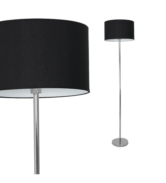 Lampa stojąca CASINO BLACK/CHROME 1xE27