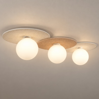 Lampa sufitowa Carter 3xE14 Biały + Natural