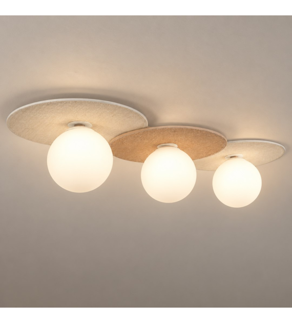 Lampa sufitowa Carter 3xE14 Biały + Natural