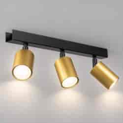 Lampa sufitowa Hudson 3xGU10 Czarno-Złoty