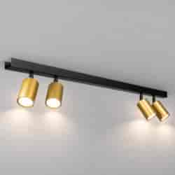 Lampa sufitowa Hudson 4xGU10 Czarno-Złoty