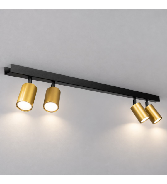 Lampa sufitowa Hudson 4xGU10 Czarno-Złoty