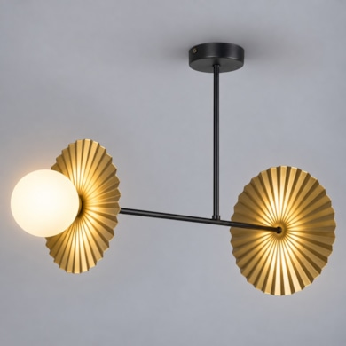 Lampa sufitowa Bloom 2xG9 Czarno-złoty