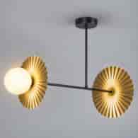 Lampa sufitowa Bloom 2xG9 Czarno-złoty