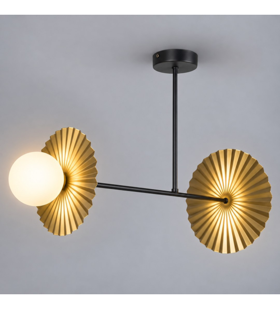 Lampa sufitowa Bloom 2xG9 Czarno-złoty