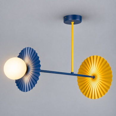 Lampa sufitowa Bloom 2xG9 Granat-żółty