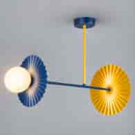 Lampa sufitowa Bloom 2xG9 Granat-żółty