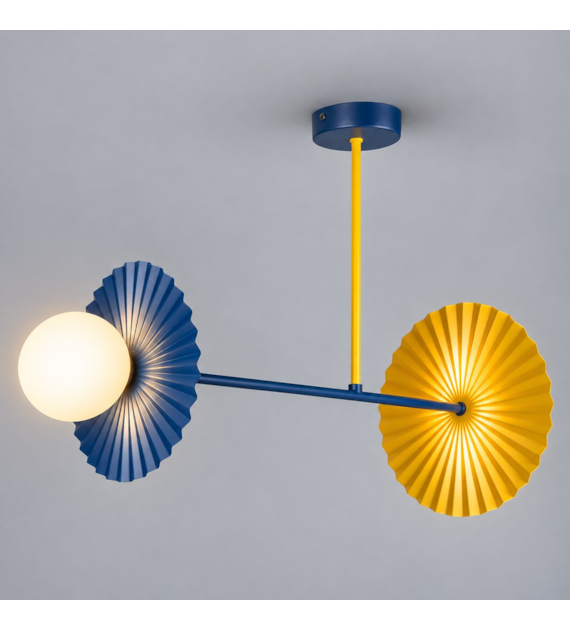 Lampa sufitowa Bloom 2xG9 Granat-żółty