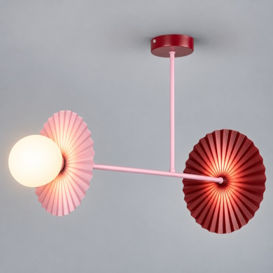 Lampa sufitowa Bloom 2xG9 Róż-burgund