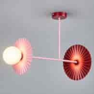 Lampa sufitowa Bloom 2xG9 Róż-burgund