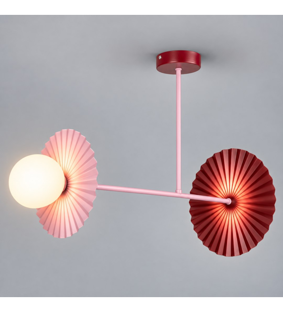 Lampa sufitowa Bloom 2xG9 Róż-burgund