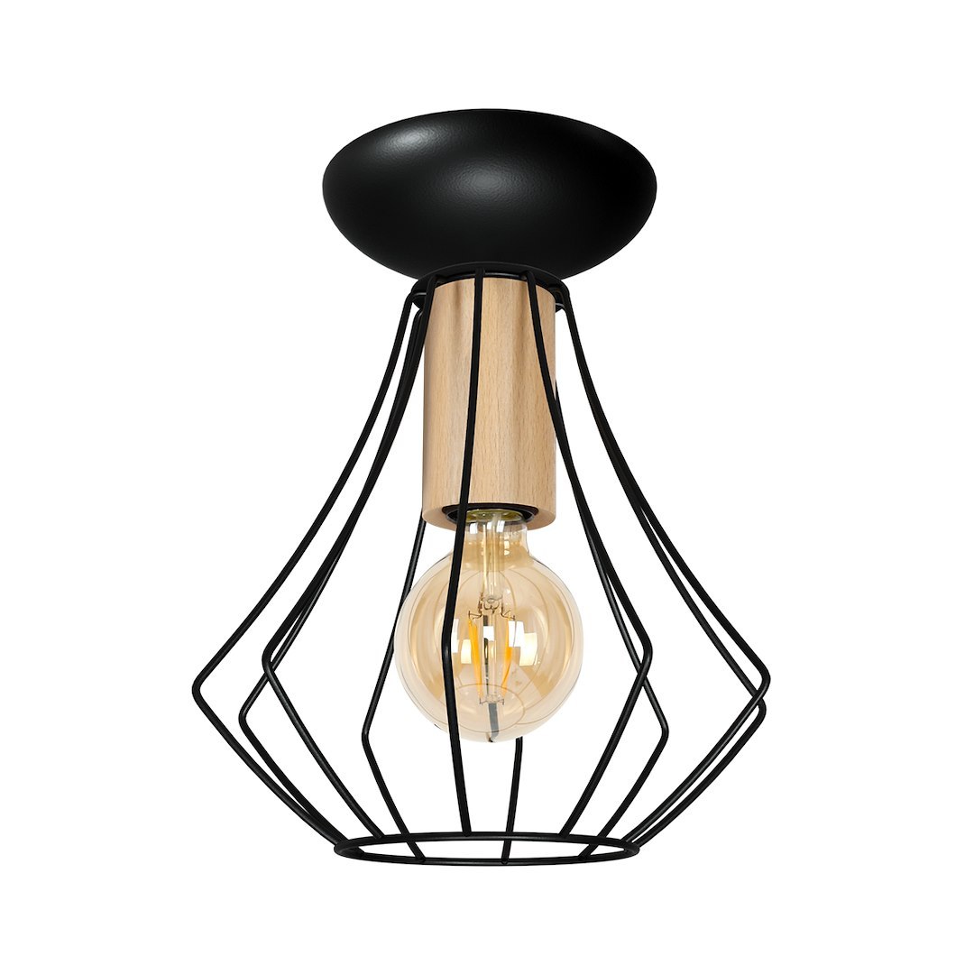 Lampa sufitowa WILL BLACK 1xE27 Milagro