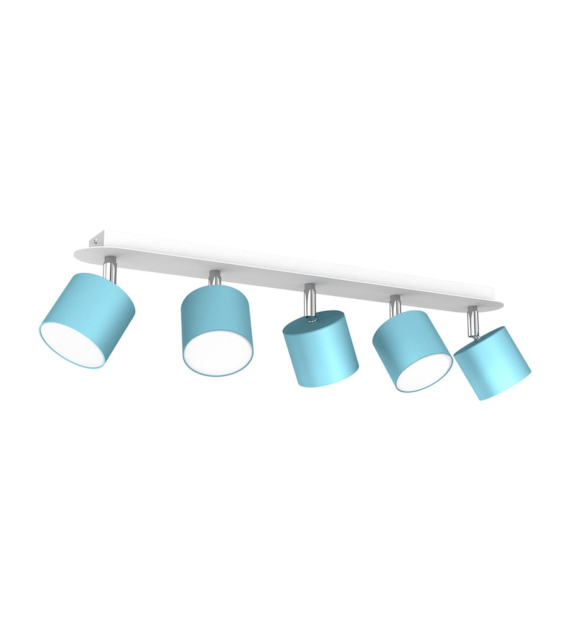 Lampa sufitowa Dixie 5xGX53 Niebieski/Biały