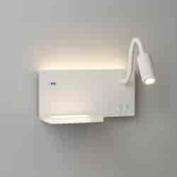 Lampa nocna z półką Shelf Led 4W+5W+2W prawa Biały
