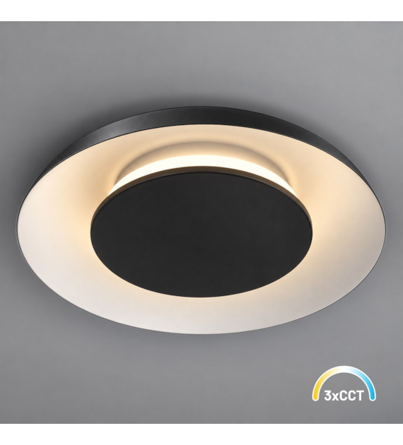 Lampa sufitowa Piattino 15W LED CCT Czarny