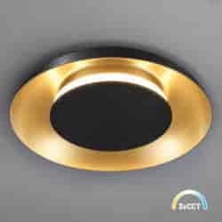 Lampa sufitowa Piattino 15W LED CCT Czarno-złoty