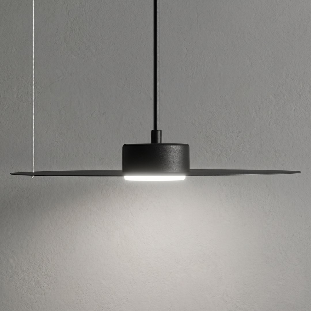 Lampa wisząca PIATTO Czarna 1xGX53 fi 350mm Milagro