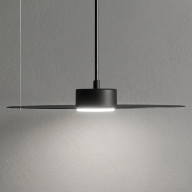 Lampa wisząca PIATTO Czarna 1xGX53 fi 350mm