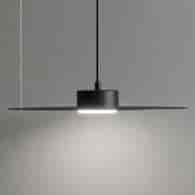 Lampa wisząca PIATTO Czarna 1xGX53 fi 350mm