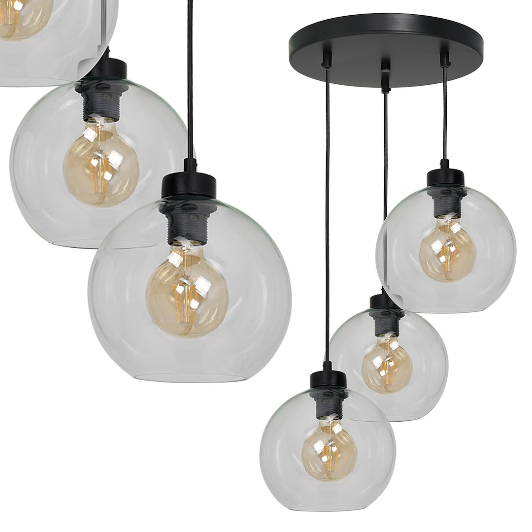 Lampa wisząca SOFIA CLEAR 3xE27 Milagro