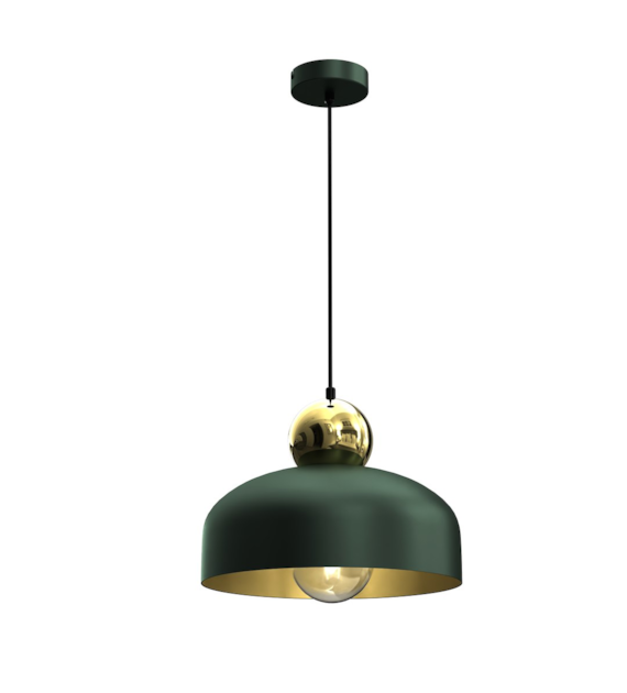 Lampa Wisząca HARALD GOLD/GREEN 1xE27