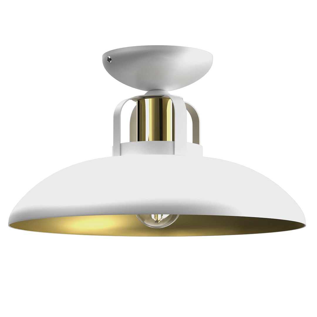 Lampa sufitowa Felix 1xE27 Biały/Złoty Milagro