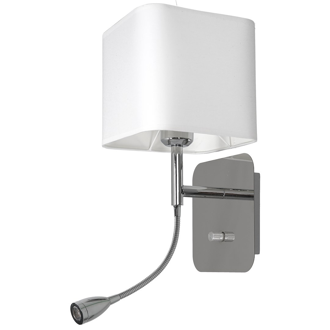Kinkiet Napoli 1xE27 + 1W LED Biały / Chrome Milagro — widok produktu