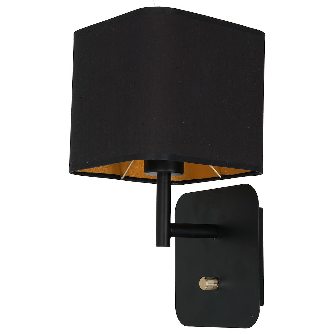 Kinkiet NAPOLI BLACK/GOLD 1xE27 Milagro — widok produktu