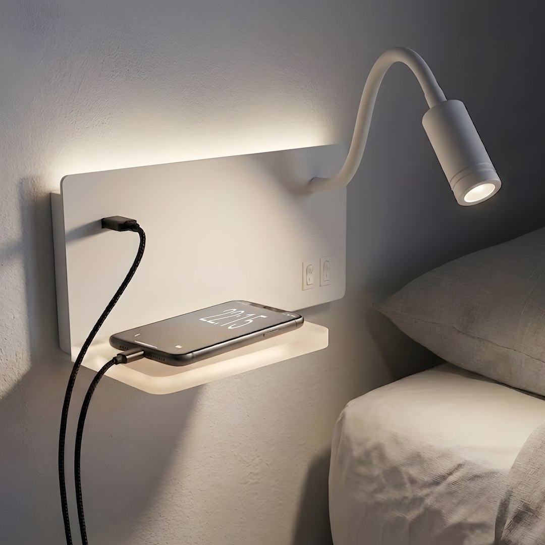 Lampa nocna z półką Shelf Led 4W+5W+2W prawa Biały Milagro — widok produktu