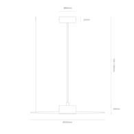 Lampa wisząca PIATTO Biała 1xGX53 fi 350mm