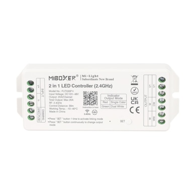 MI-LIGHT Kontroler 2w1 MONO/CCT 12-48VDC 20A FUT035P+