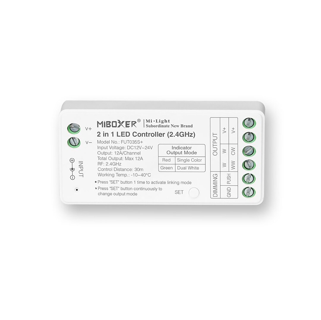 MI-LIGHT MiBoxer Kontroler SR2 2w1 MONO/CCT 12-24VDC 12A FUT035S+ Milagro