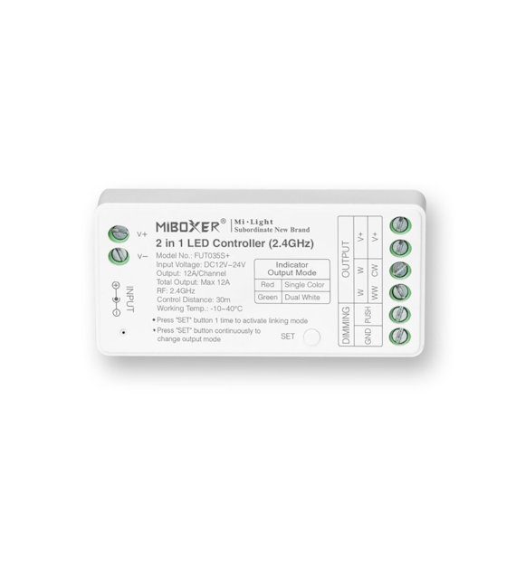 MI-LIGHT Kontroler SR2 2w1 MONO/CCT 12-24VDC 12A FUT035S+