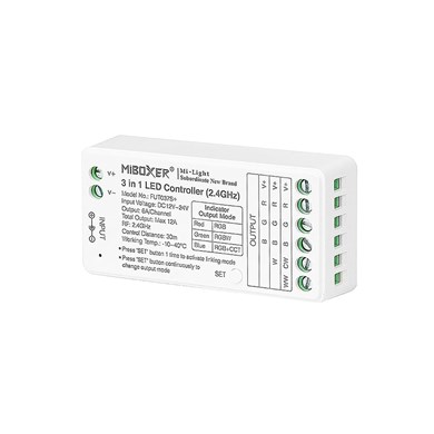 MI-LIGHT Kontroler SR5 5w1 RGB/CCT 12-24VDC 12A FUT037S+