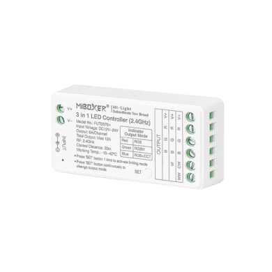 MI-LIGHT Kontroler SR5 5w1 RGB/CCT 12-24VDC 12A FUT037S+