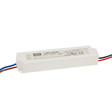 MEAN WELL LPH-18-12 Zasilacz impulsowy; LED; 18W; 12V; 1,5A; 180-264VAC; 254-370VDC; IP67