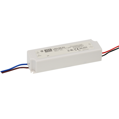 MEAN WELL LPV-35-12 Zasilacz impulsowy; LED; 36W; 12V; 3A; 90-264VAC; 127-370VDC; IP67