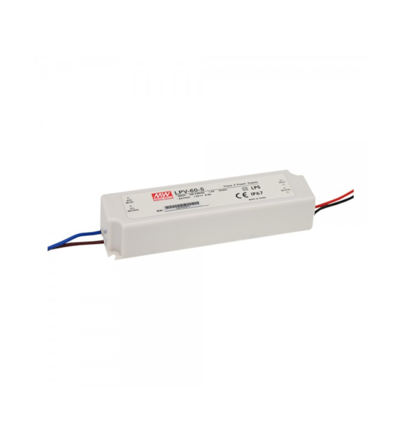 MEAN WELL LPV-60-12 Zasilacz impulsowy; LED; 60W; 12V; 5A; 90-264VAC; 127-370VDC; IP67